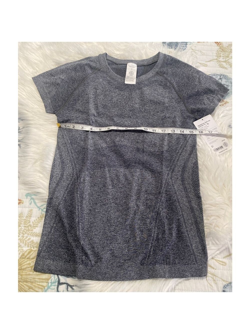 Athleta woman’s Momentum Seamless Heather Tee S Gray/blue - Picture 1 of 5